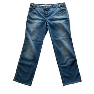 Giorgio Armani Collezioni Straight V front Antinea Jeans Womens Size 16 NEW